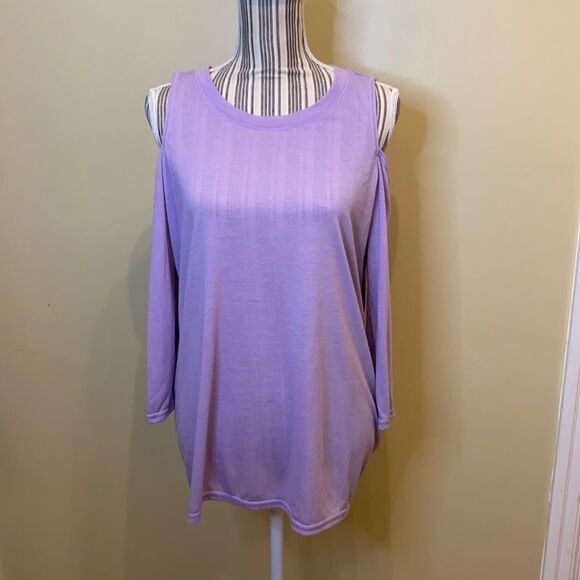 Calvin Klein Women’s Cold Shoulder Shirt - Picture 1 of 7
